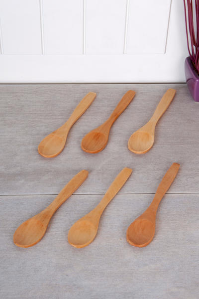 Queen's Kitchen | Lüx 6 Adet Ahşap Reçel Servis Kaşığı