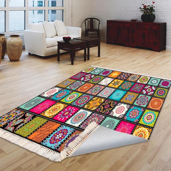 Milano Yıkanabilir Dekoratif Halı Kaymaz Taban | 8mm | MLN-DOT-HT638