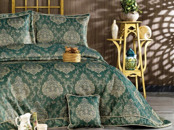 طقم مفرش سرير مزدوج من هيسار - أخضر اللون