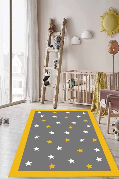 Birkilim Yıkanabilir İpeksi Kaymaz Taban Çocuk Odası Halısı | MLN-IP-HT-1127