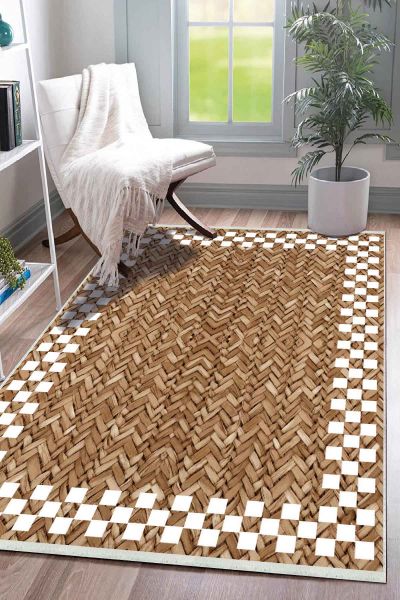 Birkilim Yıkanabilir Dekoratif Halı İpeksi Kaymaz Taban | MLN-IP-SD-360