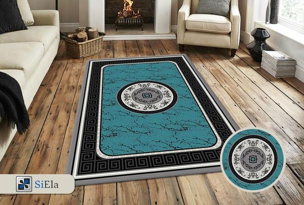 Siela Diyez Collection Simli Halı | Turkuaz | S-1910-Turkis