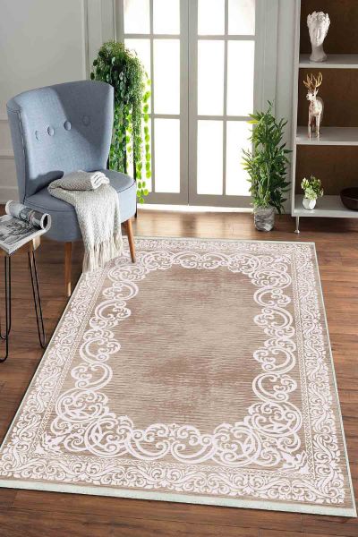 Birkilim Yıkanabilir Dekoratif Halı İpeksi Kaymaz Taban | MLN-IP-HK-0104