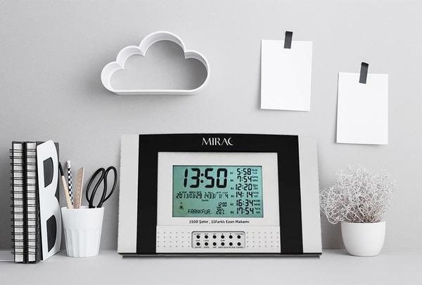 Miraç Otomatik Ezan Saati | Masaüstü | Çok Fonksiyonlu | Ezan-XL