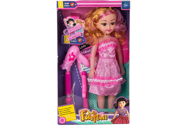 Dekonaz Pembe Elbiseli | Oyuncak Bebek | Kuaför Aksesuarlı Bebek | gp-0080