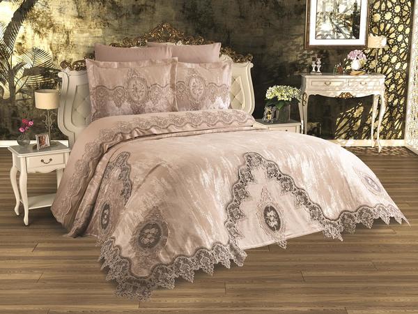 مجموعة ديلارا الفرنسية المزركشة للعرائس كابتشينو