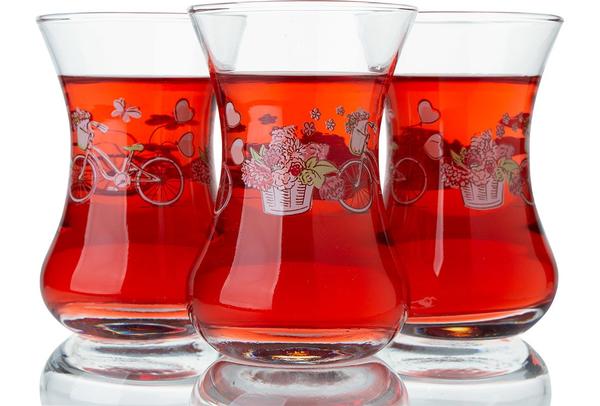 Lav Sevinç Çay Bardağı Seti 6 Adet | 135cc | Pembe | Dmt-303-sb3391