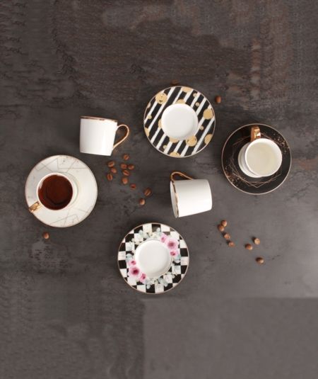 Porselen 6 Li Kahve Fincan Takimi