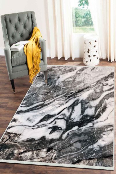 Birkilim Yıkanabilir Dekoratif Halı İpeksi Kaymaz Taban | MLN-IP-SD-163