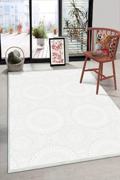 Birkilim Yıkanabilir Dekoratif Halı İpeksi Kaymaz Taban | MLN-IP-HS-186