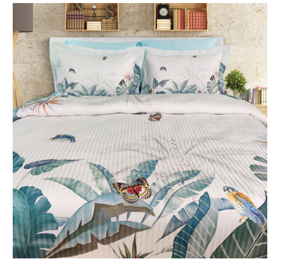 الساتان ثلاثي الأبعاد المتميز | طقم غطاء لحاف مزدوج | فلور