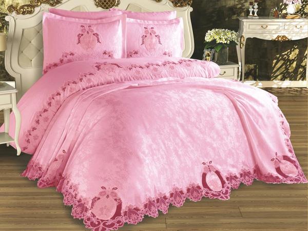 Çeyiz Diyarı Tulip Pike Takımı 6 Parça Pudra