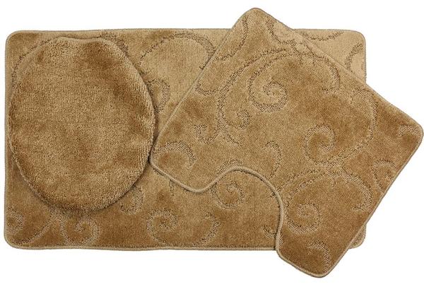 Duygu 3 Parça Banyo Paspas Seti Kahverengi | Ban-0004