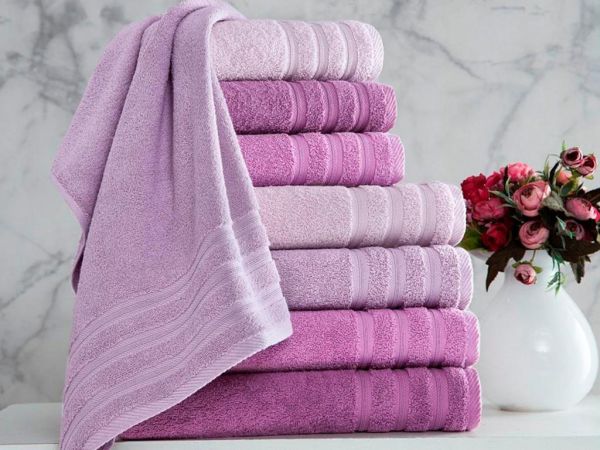 Drap de Bain Arc-en-ciel 90x150 Cm 4 Pièces Violet