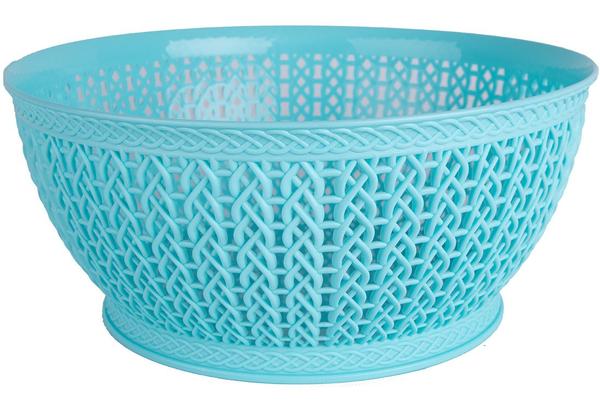 Dekonaz Örgülü Yuvarlak Ekmeklik 24cm | Berra-260-turkuaz