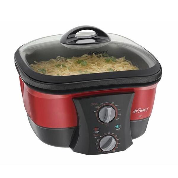 Arzum Şef Çok Fonksiyonlu Pişirici Fritöz | 1500W | Kırmızı | AR276