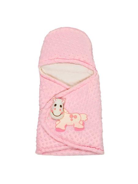 Cow Nakışlı Bebek Kundak Pembe