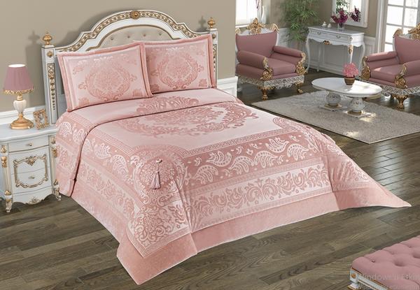 Belenay Çift Kişilik Yatak Örtüsü - Novella-D Pudra