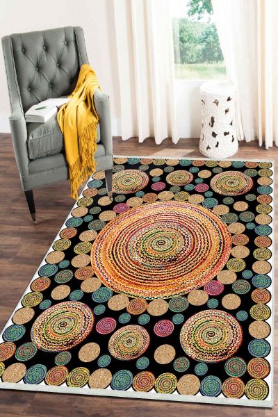 Birkilim Yıkanabilir Dekoratif Halı İpeksi Kaymaz Taban | MLN-IP-SD-118