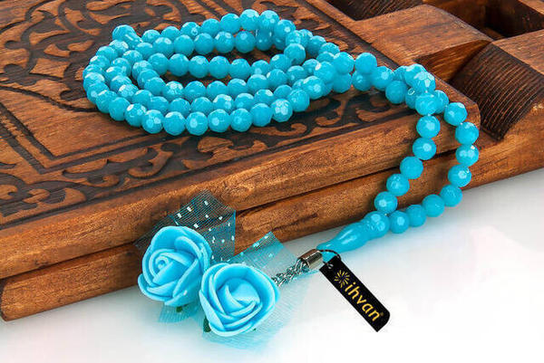 ظهور كرستال 99 قطعة سبحة هدية الحج والعمرة - 10 قطع - تركواز