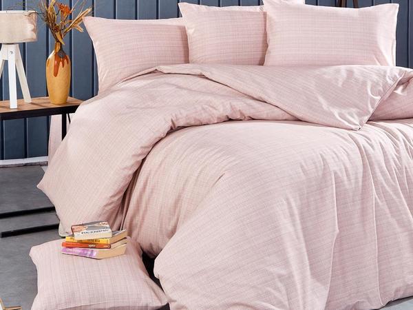 Ensemble de housse de couette double Çeyizdiyarı Faint Line Marron