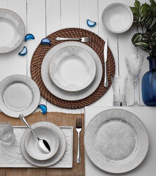 Neva Dalya 24 Parça Yemek Takımı | 6 Kişilik | Yuvarlak | N2565