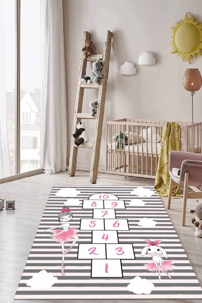 Birkilim Yıkanabilir İpeksi Kaymaz Taban Çocuk Odası Halısı | MLN-IP-HT-864