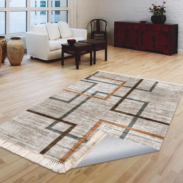 Milano Yıkanabilir Dekoratif Halı Kaymaz Taban | 8mm | MLN-DOT-HT676