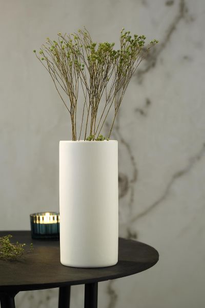 Kütahya Porselen Modern 20 cm Vazo Mat Krem