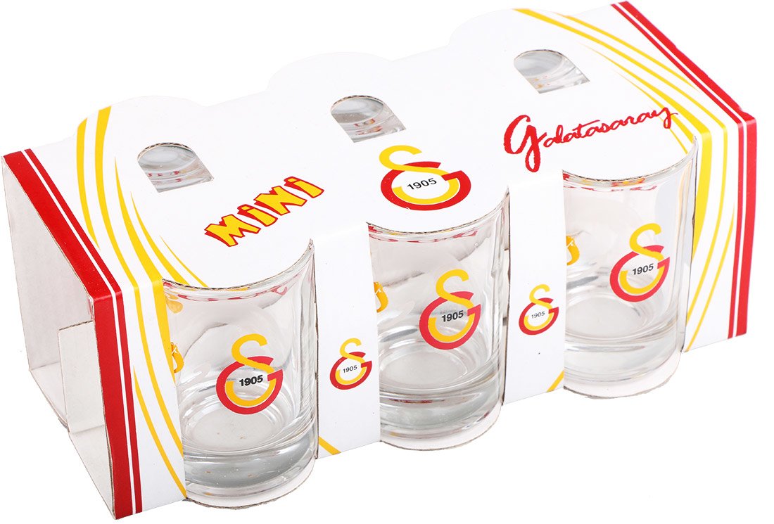 Almina, 6-er, Glas-Set, Wasserglas, Galatasaray, 6 Personen, Lizenziertes Produkt, Al-mgm-gs