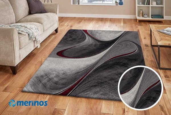 Merinos Brilliance Halı Bulanık Desenli | Kırmızı | 662-910-Red
