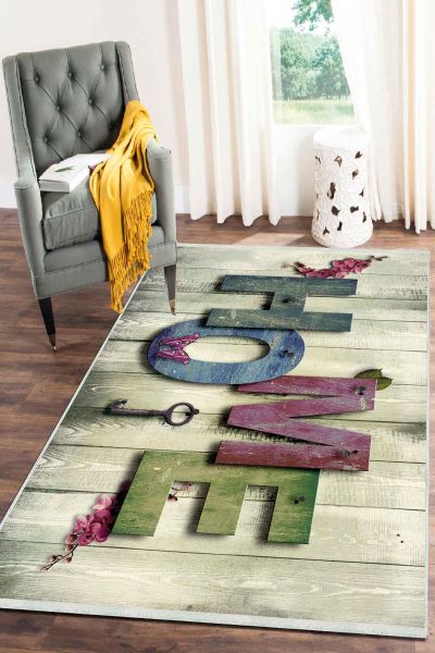 Birkilim Yıkanabilir Dekoratif Halı İpeksi Kaymaz Taban | MLN-IP-SD-183