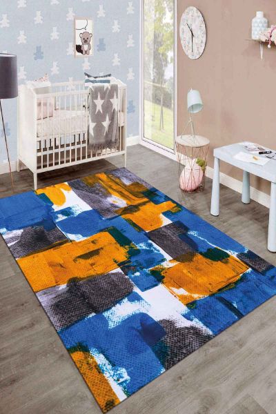 Birkilim Yıkanabilir İpeksi Kaymaz Taban Çocuk Odası Halısı | MLN-IP-SD-145