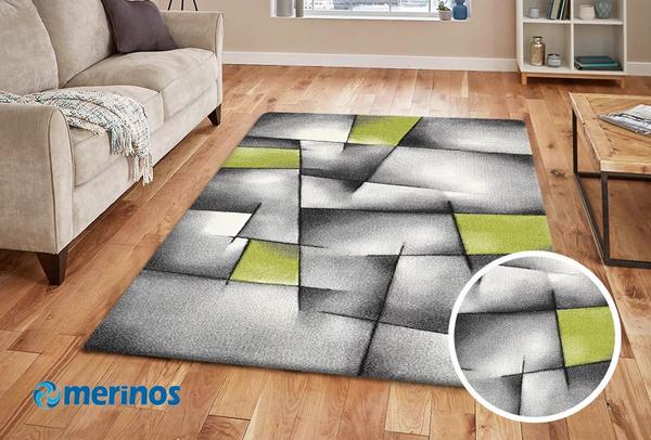 Merinos Brilliance Halı Kesikli Desenli | Yeşil | 660-940-Green