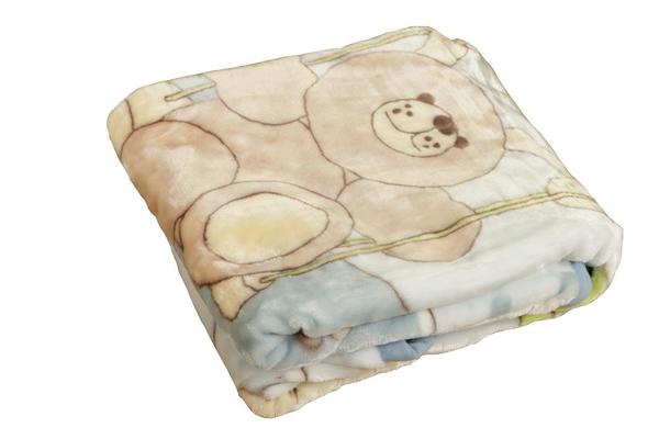 Onur Bear 110 x 140 cm Yün Bebek Battaniyesi - Mavi