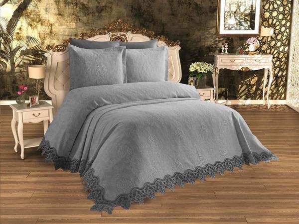 French Laced Dowry Pique Set Buket Gray