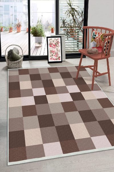 Birkilim Yıkanabilir Dekoratif Halı İpeksi Kaymaz Taban | MLN-IP-HS-196