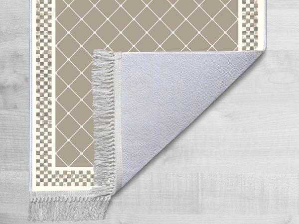 Kaymaz Taban Dijital Baskı Kadife Halı Dama Cappucino 180x280 cm