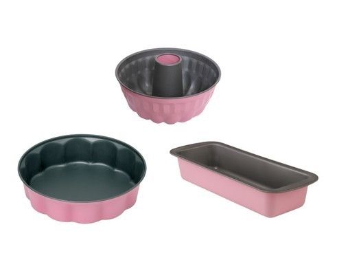 006-01-PINK COLOR 3 مجموعة قوالب الكيك الكلاسيكية