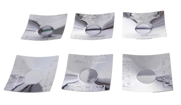 Zarif Çay Tabağı Seti Kare İşlemeli 6 Parça | ZRF-0004