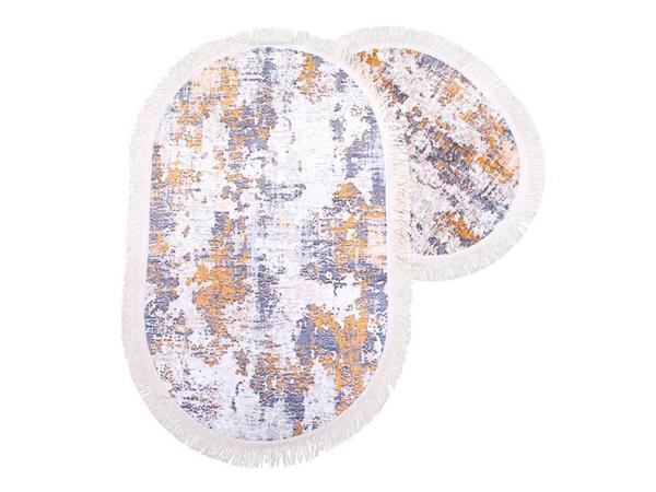 Marke ovale Badematte Set 2 Stück Creme