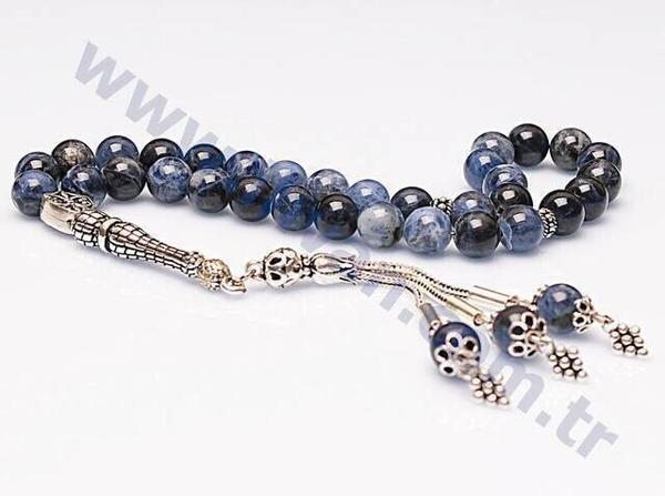 Sodalite Stone Rosary (925 AYAR SILVER)