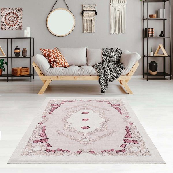 Siela | Latex Yıkanabilen Halı | Pembe | 1610-Pink