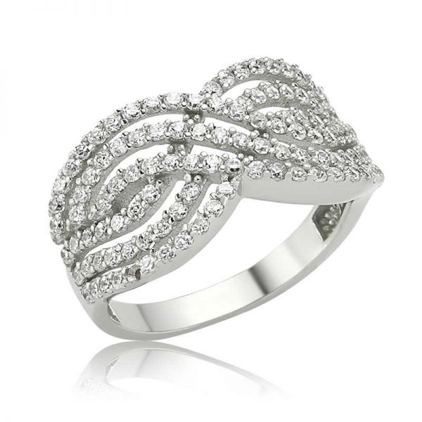 Gümüş Çok Taşlı Bayan Yüzük