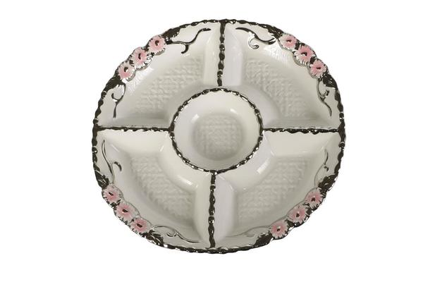 Almina 5 Bölmeli Porselen Servis Tepsisi | AL-9720