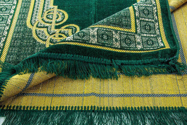 Tapis de prière Şipinger en velours - 0220 - Vert