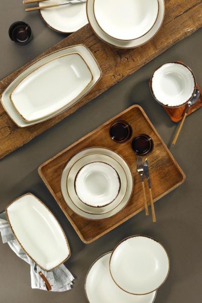 Kütahya Porselen Corendon 51 Parça Yemek Takımı Krem