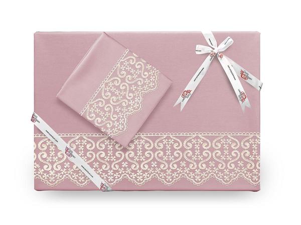 Fransız Güpürlü Servet Nevresim Takımı Pudra