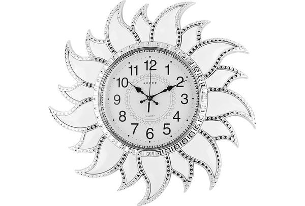 Bavary | Wanduhr | Dekoration | Sonne-Design | Ø 54cm | Rund | Weiß | by-ne-878-white