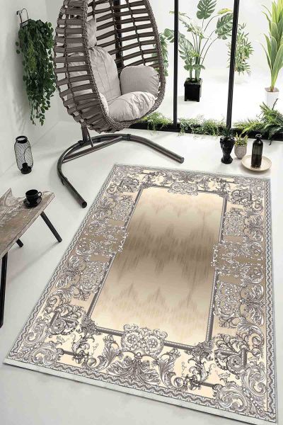 Birkilim Yıkanabilir Dekoratif Halı İpeksi Kaymaz Taban | MLN-IP-HK-081